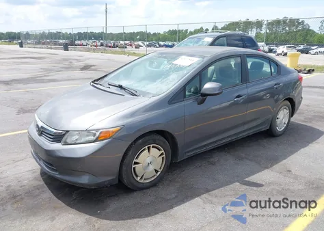 2012 Honda Civic Hf z USA, uszkodzony, nr VIN 2HGFB2F62CH322653